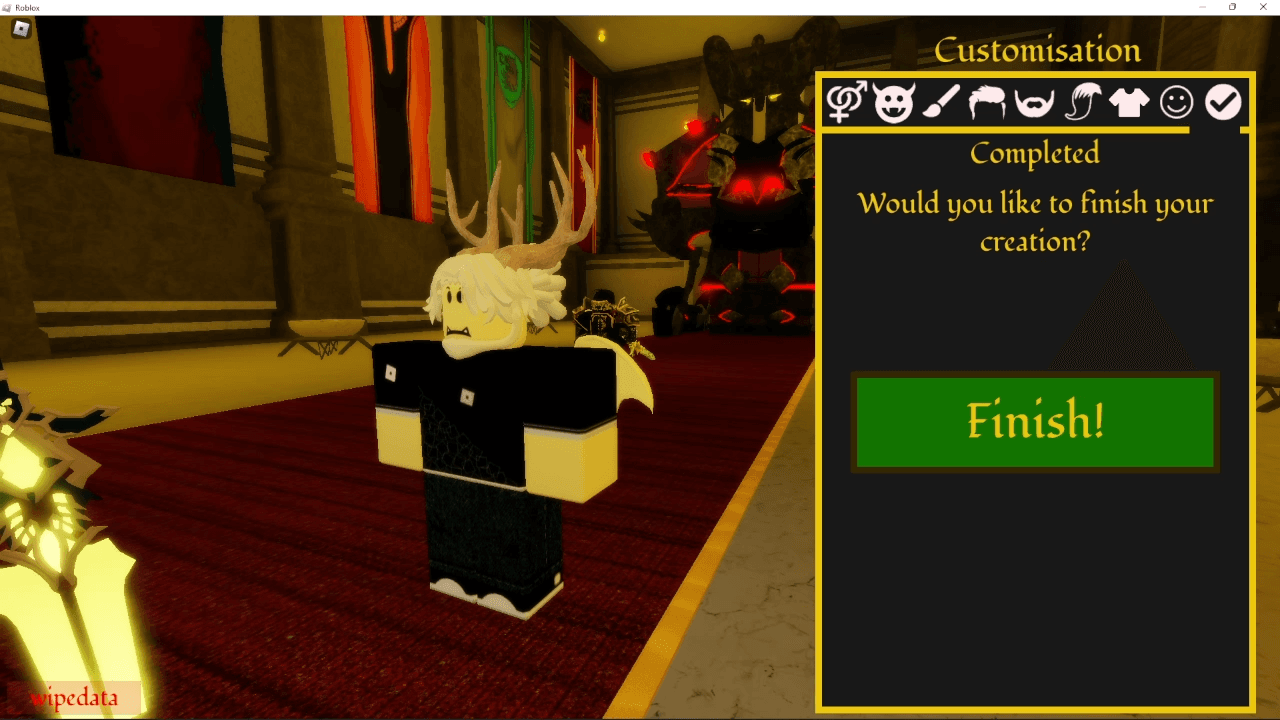 Main Menu with Character Customization System